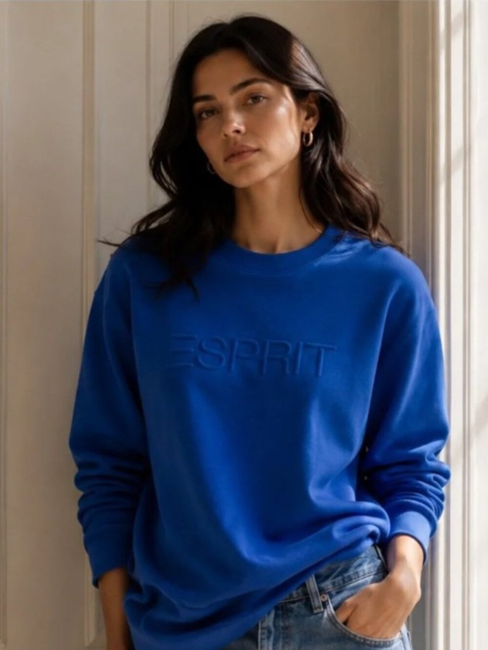 Esprit Embroidered Logo Sweatshirt | Costco Exclusive | Cobalt Blue